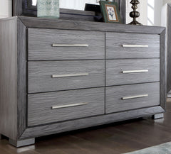 Raiden Gray 5 Pc. Queen Bedroom Set w/ Chest - Ornate Home