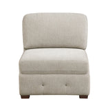 Raife Beige Armless Chair - Ornate Home