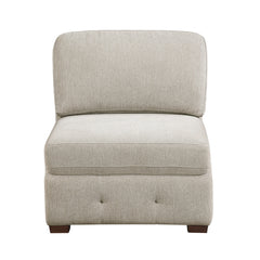 Raife Beige Armless Chair - Ornate Home