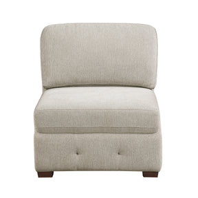 Raife Beige Armless Chair - Ornate Home