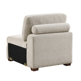 Raife Beige Armless Chair - Ornate Home