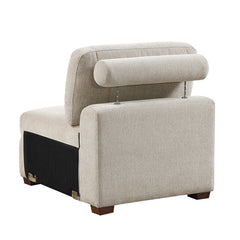 Raife Beige Armless Chair - Ornate Home