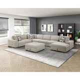 Raife Beige Armless Chair - Ornate Home