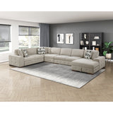 Raife Beige Armless Chair - Ornate Home