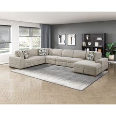 Raife Beige Armless Chair - Ornate Home
