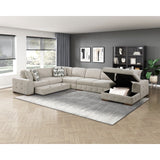 Raife Beige Armless Chair - Ornate Home