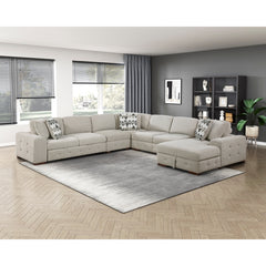 Raife Beige Armless Chair - Ornate Home