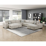Raife Beige Armless Chair - Ornate Home