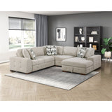 Raife Beige Armless Chair - Ornate Home