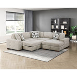 Raife Beige Armless Chair - Ornate Home