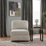 Raife Beige Armless Chair - Ornate Home