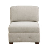 Raife Beige Armless Chair - Ornate Home