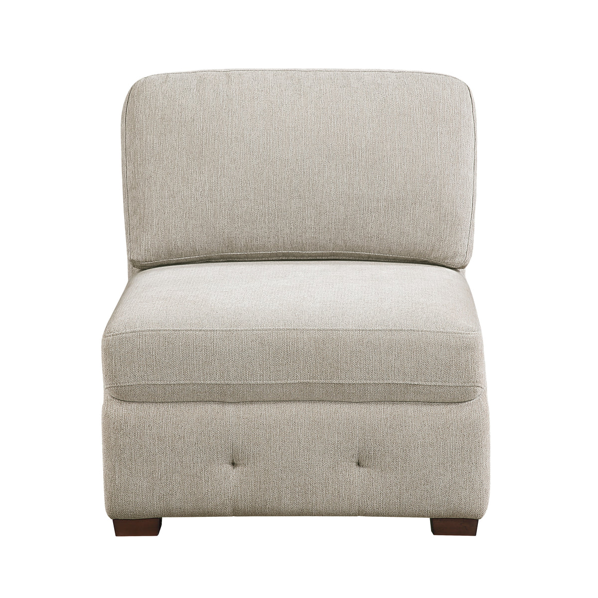 Raife Beige Armless Chair - Ornate Home