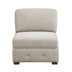 Raife Beige Armless Chair