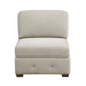 Raife Beige Armless Chair - Ornate Home