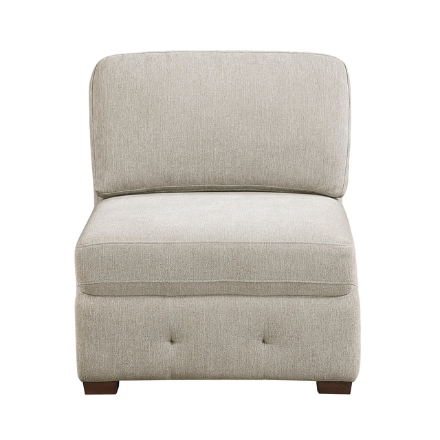 Raife Beige Armless Chair - Ornate Home