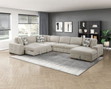 Raife Beige Armless Chair - Ornate Home