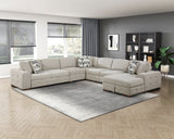 Raife Beige Armless Chair - Ornate Home