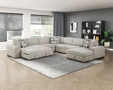Raife Beige Armless Chair - Ornate Home