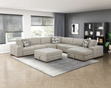 Raife Beige Armless Chair - Ornate Home