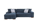 Raife Blue 2-Piece Sectional with Left Chaise - Ornate Home