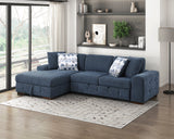 Raife Blue 2-Piece Sectional with Left Chaise - Ornate Home