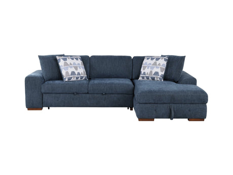 Raife Blue 2-Piece Sectional with Right Chaise - Ornate Home