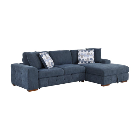 Raife Blue 2-Piece Sectional with Right Chaise - Ornate Home