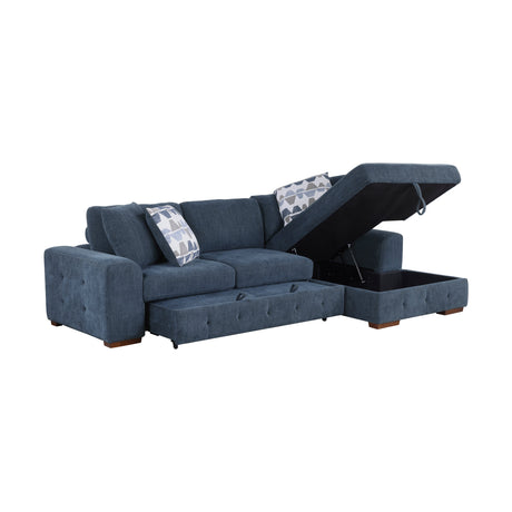 Raife Blue 2-Piece Sectional with Right Chaise - Ornate Home