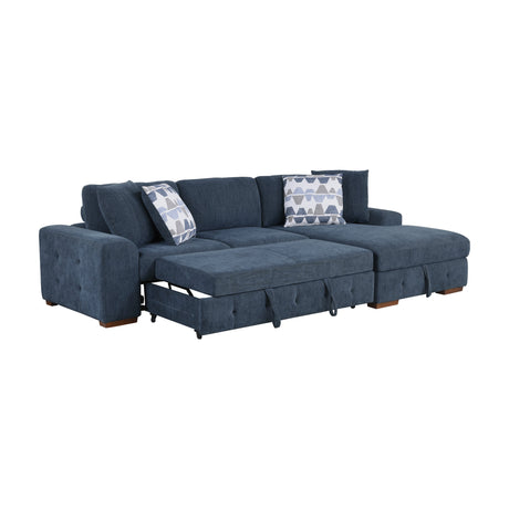 Raife Blue 2-Piece Sectional with Right Chaise - Ornate Home