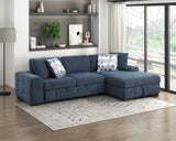 Raife Blue 2-Piece Sectional with Right Chaise - Ornate Home