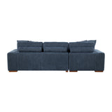 Raife Blue 3-Piece Sectional with Left Chaise And Ottoman - Ornate Home