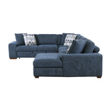 Raife Blue 4-Piece Sectional with Right Chaise - Ornate Home