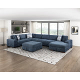 Raife Blue Armless Chair - Ornate Home