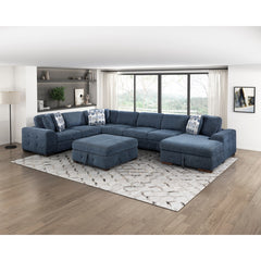 Raife Blue Armless Chair - Ornate Home
