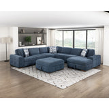 Raife Blue Armless Chair - Ornate Home