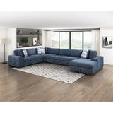 Raife Blue Armless Chair - Ornate Home