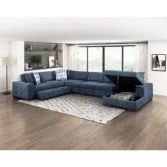 Raife Blue Armless Chair - Ornate Home