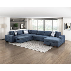 Raife Blue Armless Chair - Ornate Home