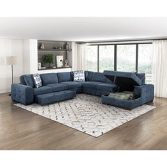 Raife Blue Armless Chair - Ornate Home