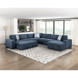 Raife Blue Armless Chair - Ornate Home