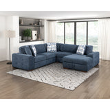 Raife Blue Armless Chair - Ornate Home