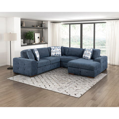 Raife Blue Armless Chair - Ornate Home