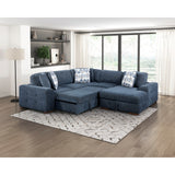Raife Blue Armless Chair - Ornate Home