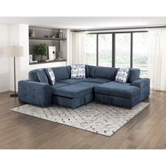 Raife Blue Armless Chair - Ornate Home