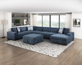 Raife Blue Armless Chair - Ornate Home