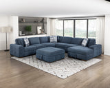 Raife Blue Armless Chair - Ornate Home