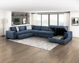Raife Blue Armless Chair - Ornate Home