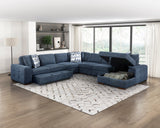 Raife Blue Armless Chair - Ornate Home