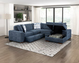 Raife Blue Armless Chair - Ornate Home